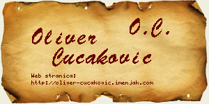 Oliver Čučaković vizit kartica